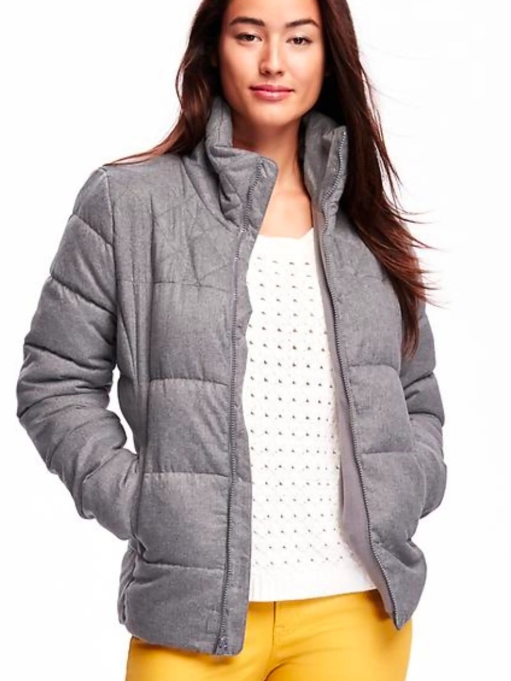 OLD NAVY-Frost-Free Quilted Herringbone Jacket, Sz XL